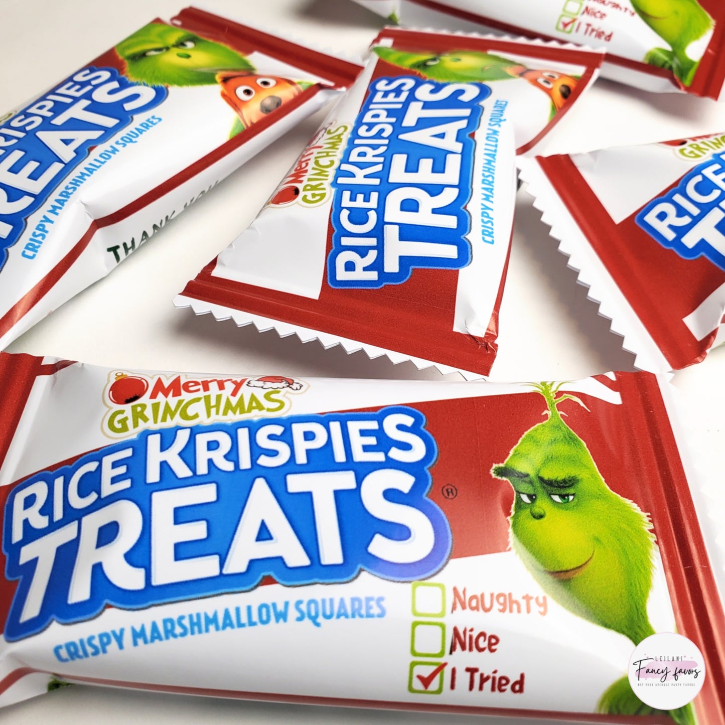 Grinchmas Christmas Rice Treat Wrapper Template, Rice Krispies template, Rice Krispies Treats Digital File